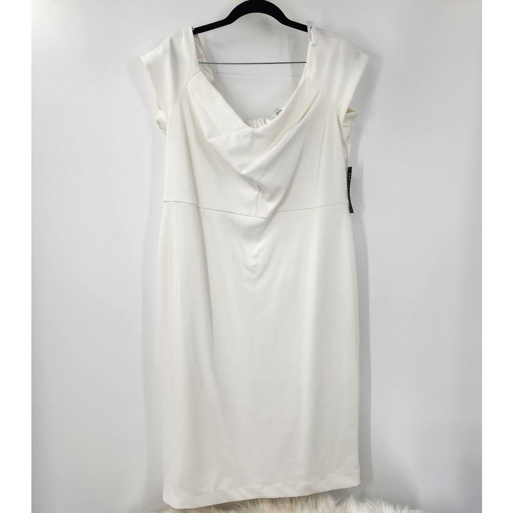 NEW YORK & COMPANY Short Sleeve White Dress Womens Size Extra Large XL *NWT